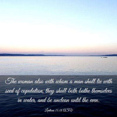 Picture 03 - Leviticus 15:18 ASV - The woman also with whom a man shall lie with - Bible Verse Picture