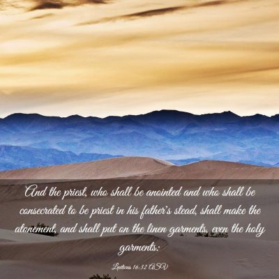 Picture 03 - Leviticus 16:32 ASV - And the priest, who shall be anointed and who - Bible Verse Picture