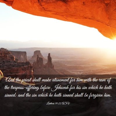 Picture 03 - Leviticus 19:22 ASV - And the priest shall make atonement for him with - Bible Verse Picture