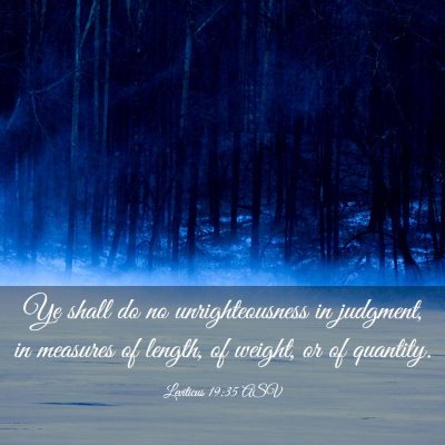 Picture 03 - Leviticus 19:35 ASV - Ye shall do no unrighteousness in judgment, in - Bible Verse Picture