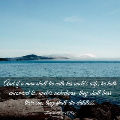 Picture 03 - Leviticus 20:20 ASV - And if a man shall lie with his uncle's wife, he - Bible Verse Picture