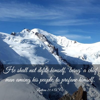 Picture 03 - Leviticus 21:4 ASV - He shall not defile himself, `being' a chief man - Bible Verse Picture