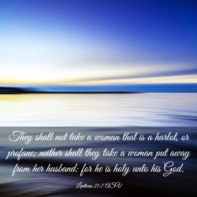 Picture 03 - Leviticus 21:7 ASV - They shall not take a woman that is a harlot, or - Bible Verse Picture