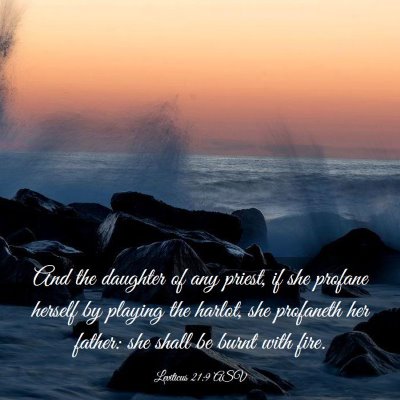 Picture 03 - Leviticus 21:9 ASV - And the daughter of any priest, if she profane - Bible Verse Picture