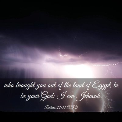 Picture 03 - Leviticus 22:33 ASV - who brought you out of the land of Egypt, to be - Bible Verse Picture