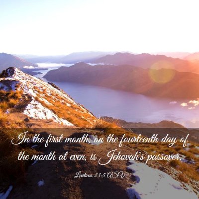 Picture 03 - Leviticus 23:5 ASV - In the first month, on the fourteenth day of the - Bible Verse Picture