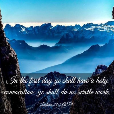 Picture 03 - Leviticus 23:7 ASV - In the first day ye shall have a holy - Bible Verse Picture