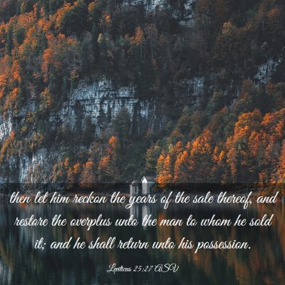Picture 03 - Leviticus 25:27 ASV - then let him reckon the years of the sale - Bible Verse Picture