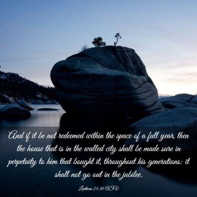 Picture 03 - Leviticus 25:30 ASV - And if it be not redeemed within the space of a - Bible Verse Picture