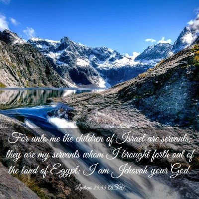 Picture 03 - Leviticus 25:55 ASV - For unto me the children of Israel are servants; - Bible Verse Picture
