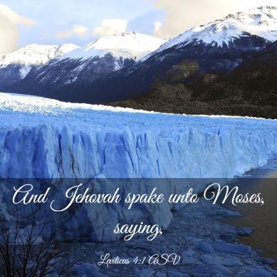 Picture 03 - Leviticus 4:1 ASV - And Jehovah spake unto Moses, - Bible Verse Picture