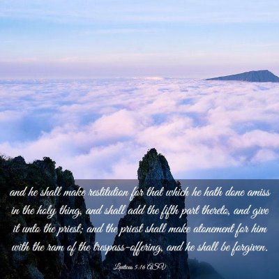 Picture 03 - Leviticus 5:16 ASV - and he shall make restitution for that which he - Bible Verse Picture
