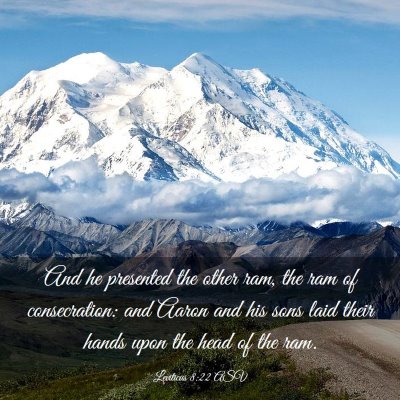 Picture 03 - Leviticus 8:22 ASV - And he presented the other ram, the ram of - Bible Verse Picture