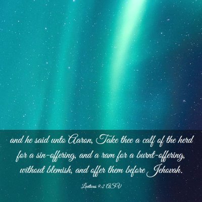 Picture 03 - Leviticus 9:2 ASV - and he said unto Aaron, Take thee a calf of the - Bible Verse Picture