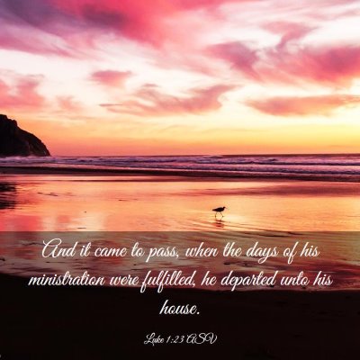 Picture 03 - Luke 1:23 ASV - And it came to pass, when the days of his - Bible Verse Picture