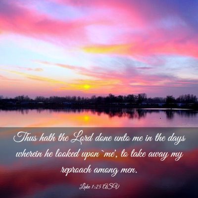Picture 03 - Luke 1:25 ASV - Thus hath the Lord done unto me in the days - Bible Verse Picture