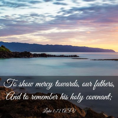 Picture 03 - Luke 1:72 ASV - To show mercy towards, our fathers, And to - Bible Verse Picture