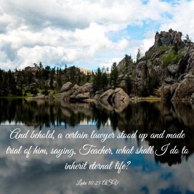 Picture 03 - Luke 10:25 ASV - And behold, a certain lawyer stood up and made - Bible Verse Picture