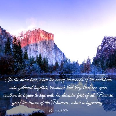 Picture 03 - Luke 12:1 ASV - In the mean time, when the many thousands of the - Bible Verse Picture