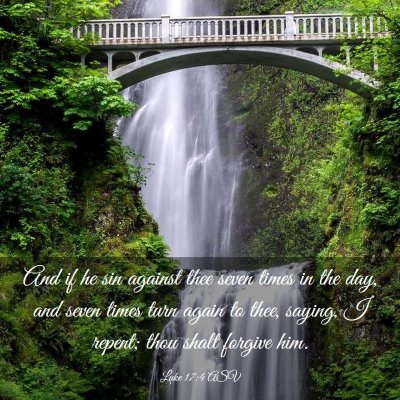 Picture 03 - Luke 17:4 ASV - And if he sin against thee seven times in the - Bible Verse Picture