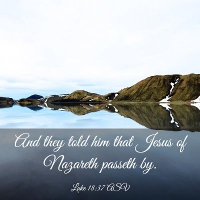Picture 03 - Luke 18:37 ASV - And they told him that Jesus of Nazareth passeth - Bible Verse Picture