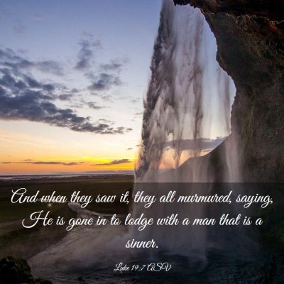 Picture 03 - Luke 19:7 ASV - And when they saw it, they all murmured, saying, - Bible Verse Picture