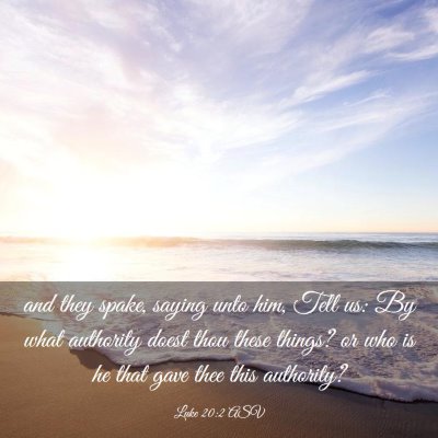 Picture 03 - Luke 20:2 ASV - and they spake, saying unto him, Tell us: By what - Bible Verse Picture