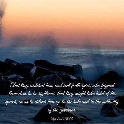 Picture 03 - Luke 20:20 ASV - And they watched him, and sent forth spies, who - Bible Verse Picture