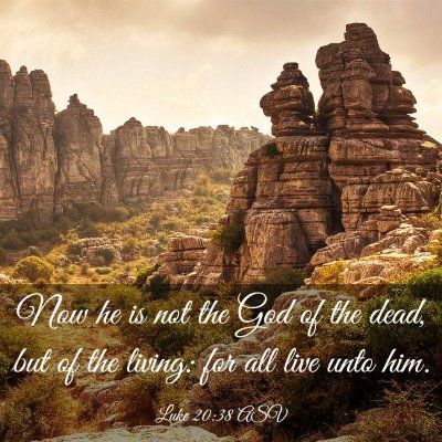 Picture 03 - Luke 20:38 ASV - Now he is not the God of the dead, but of the - Bible Verse Picture