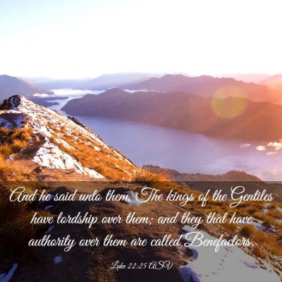Picture 03 - Luke 22:25 ASV - And he said unto them, The kings of the Gentiles - Bible Verse Picture