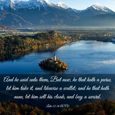Picture 03 - Luke 22:36 ASV - And he said unto them, But now, he that hath a - Bible Verse Picture