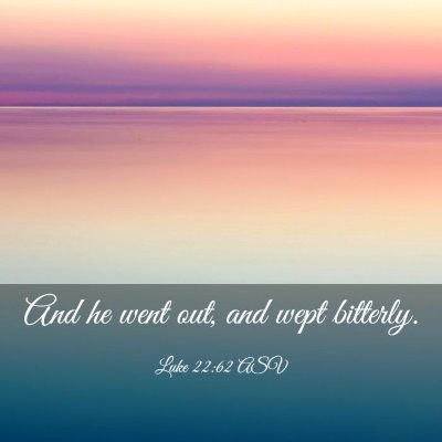 Picture 03 - Luke 22:62 ASV - And he went out, and wept - Bible Verse Picture