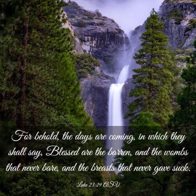 Picture 03 - Luke 23:29 ASV - For behold, the days are coming, in which they - Bible Verse Picture
