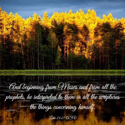 Picture 03 - Luke 24:27 ASV - And beginning from Moses and from all the - Bible Verse Picture