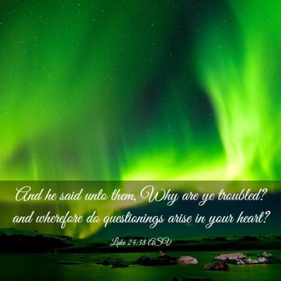 Picture 03 - Luke 24:38 ASV - And he said unto them, Why are ye troubled? and - Bible Verse Picture