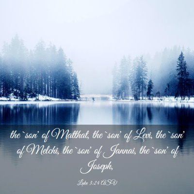 Picture 03 - Luke 3:24 ASV - the `son' of Matthat, the `son' of Levi, the - Bible Verse Picture
