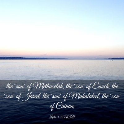 Picture 03 - Luke 3:37 ASV - the `son' of Methuselah, the `son' of Enoch, the - Bible Verse Picture