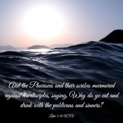 Picture 03 - Luke 5:30 ASV - And the Pharisees and their scribes murmured - Bible Verse Picture