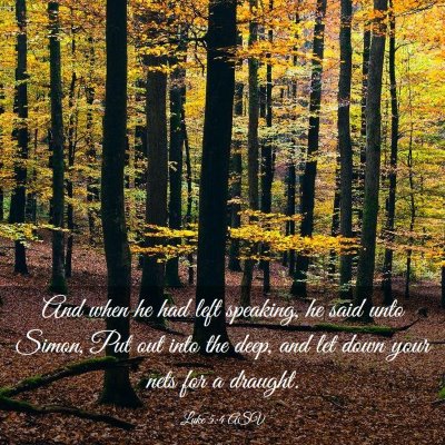 Picture 03 - Luke 5:4 ASV - And when he had left speaking, he said unto - Bible Verse Picture