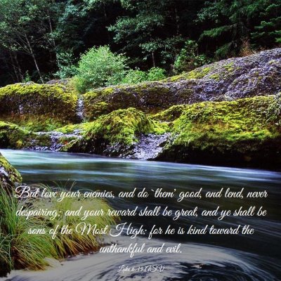 Picture 03 - Luke 6:35 ASV - But love your enemies, and do `them' good, and - Bible Verse Picture