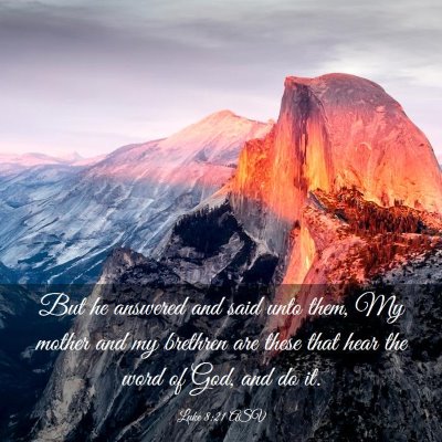 Picture 03 - Luke 8:21 ASV - But he answered and said unto them, My mother and - Bible Verse Picture