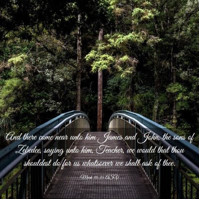 Picture 03 - Mark 10:35 ASV - And there come near unto him James and John, the - Bible Verse Picture
