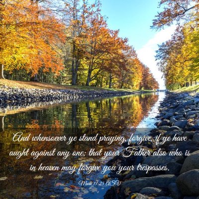 Picture 03 - Mark 11:25 ASV - And whensoever ye stand praying, forgive, if ye - Bible Verse Picture