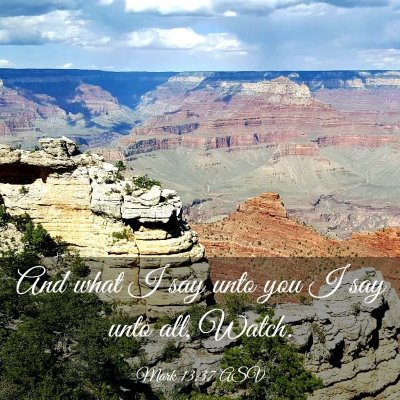 Picture 03 - Mark 13:37 ASV - And what I say unto you I say unto all, - Bible Verse Picture