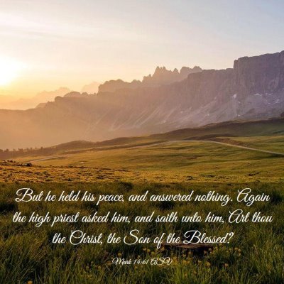 Picture 03 - Mark 14:61 ASV - But he held his peace, and answered nothing. - Bible Verse Picture
