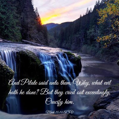 Picture 03 - Mark 15:14 ASV - And Pilate said unto them, Why, what evil hath he - Bible Verse Picture