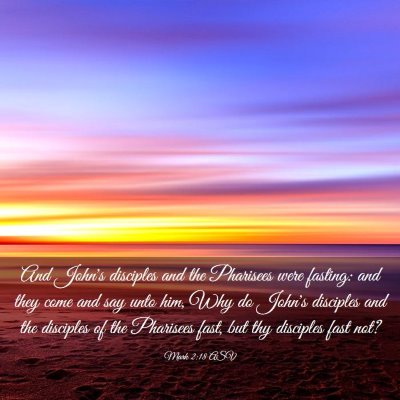Picture 03 - Mark 2:18 ASV - And John's disciples and the Pharisees were - Bible Verse Picture