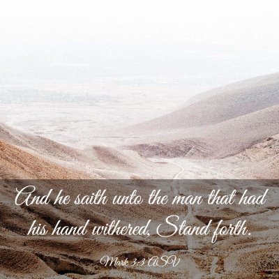 Picture 03 - Mark 3:3 ASV - And he saith unto the man that had his hand - Bible Verse Picture