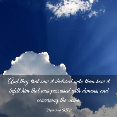 Picture 03 - Mark 5:16 ASV - And they that saw it declared unto them how it - Bible Verse Picture