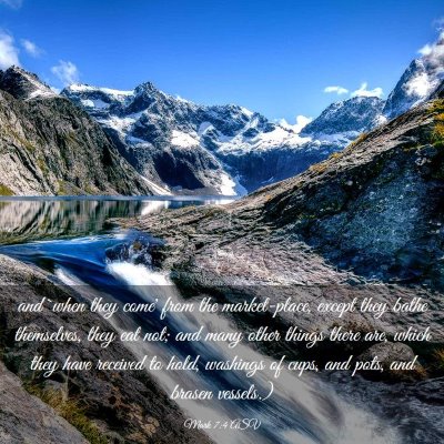 Picture 03 - Mark 7:4 ASV - and `when they come' from the market-place, - Bible Verse Picture